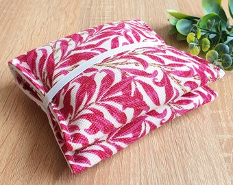 Sanitary pad pouch, sanitary pad case PINK LEAVES