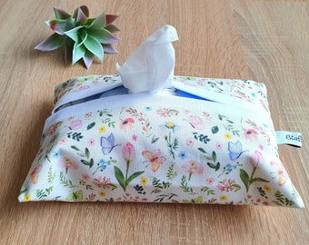 Wet wipes bag, baby wipes bag, baby wipes WILD FLOWERS & BUTTERFLIES