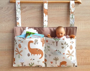 Bettutensilo, Betttasche, Laufgittertasche, Hochstuhltasche, Baby, Utensilo DINOSAURIER