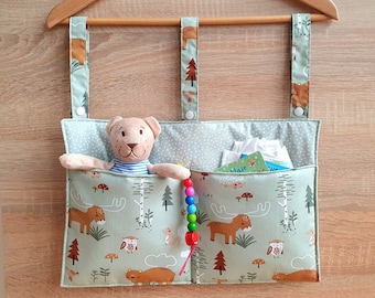 Bettutensilo, Betttasche, Laufgittertasche, Hochstuhltasche, Baby, Utensilo WALDLIEBE