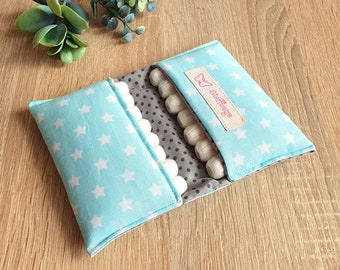 Tampon bag, tampon pouch, tampon case LUCKY STARS MINT