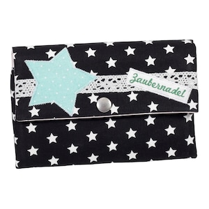 Women's Wallet Wallet Fabric Black Stars Unique