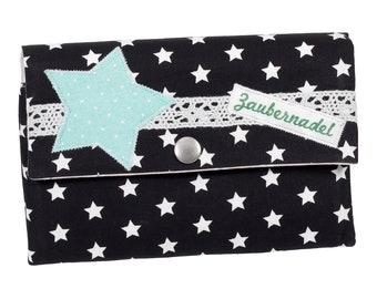 Women's Wallet Wallet Fabric Black Stars Unique