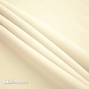 Ivory Solid Poly Poplin Fabric By The Yard - &#39;&#39;60 Width - Polyester Poplin - Wholesale Price- Used for Decorations, Parties, Weddings
