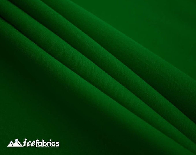 Kelly Green Solid Poly Poplin Fabric By The Yard - ''60 Width - Polyester Poplin - Wholesale Price- Used for Decorations, Parties, Weddings