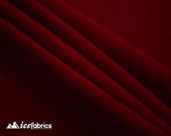 Wine Red Solid Poly Poplin Fabric per yard - ''60 Width - Polyester Poplin - Wholesale Price- Used for Decorations, Parties, Weddings