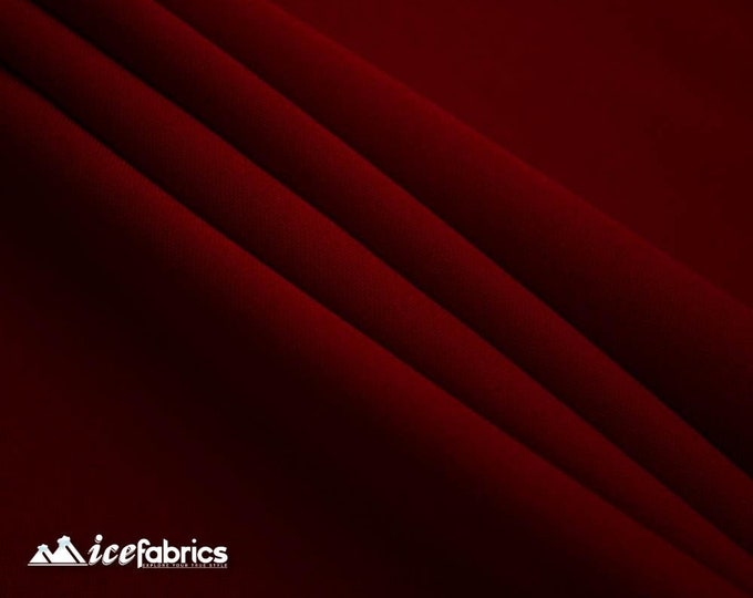Wine Red  Solid Poly Poplin Fabric By The Yard - ''60 Width - Polyester Poplin - Wholesale Price- Used for Decorations, Parties, Weddings