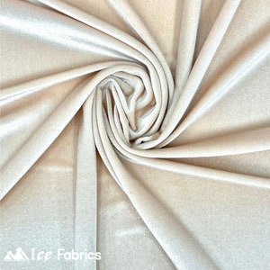 Champagne fluwelen stof op maat gesneden | Glanzende glitter spandex stof | Op stretch fluwelen stof | (60” breed) | Voor jurken, tafelkleed