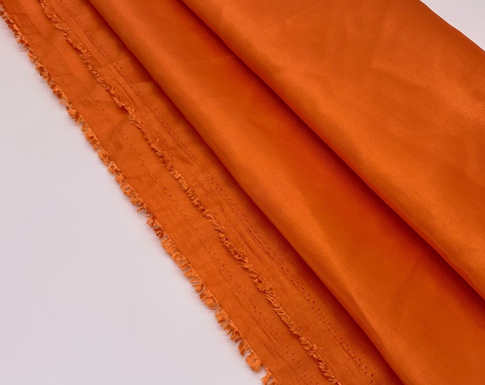 Orange Taffeta Fabric Sold By The Yard _ ''60 WIDTH _  Polyester High Quality Taffeta Fabric_ Decoration, Dresses, Clothing Fabric