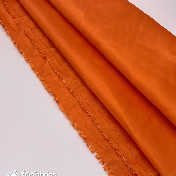 Orange Taffeta Fabric Sold By The Yard _ ''60 WIDTH _  Polyester High Quality Taffeta Fabric_ Decoration, Dresses, Clothing Fabric