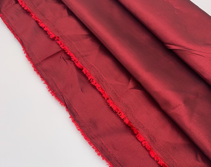 Burgundy Taffeta Fabric Sold By The Yard _ ''60 WIDTH _  Polyester High Quality Taffeta Fabric_ Decoration, Dresses, Clothing Fabric