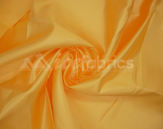 Mango yellow Silky Bridal Satin Fabric By The Yard _ Charmeuse Thick Heavy Satin Fabric_ 60" wide_ Wholesale Price