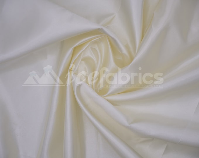Ivory Silky Bridal Satin Fabric By The Yard _ Charmeuse Thick Heavy Satin Fabric_ 60" wide_ Wholesale Price