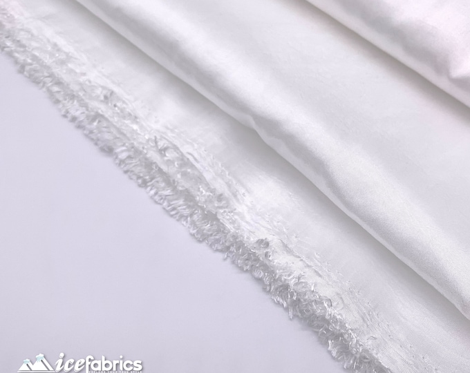 Luxury Taffeta Fabric By The Yard _ WHITE_ "60 WIDTH _ Solid Taffeta Fabric at Wholesale Price