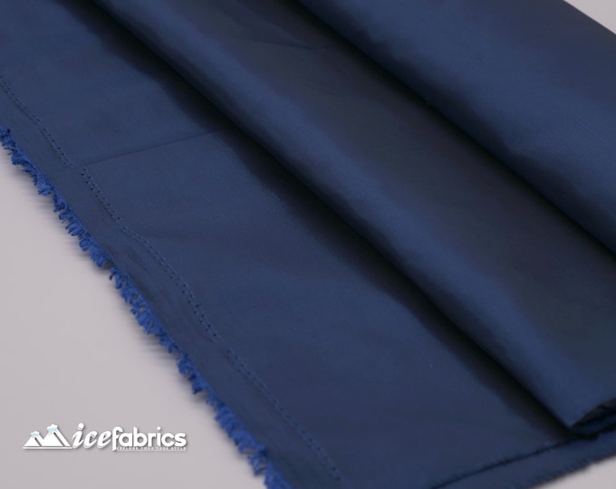 Luxury Taffeta Fabric By The Yard _ NAVY BLUE_ "60 WIDTH _ Solid Taffeta Fabric at Wholesale Price