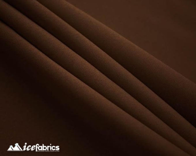 Brown Solid Poly Poplin Fabric By The Yard - ''60 Width - Polyester Poplin - Wholesale Price- Used for Decorations, Parties, Weddings