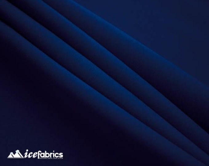 Navy Blue Solid Poly Poplin Fabric By The Yard - ''60 Width - Polyester Poplin - Wholesale Price- Used for Decorations, Parties, Weddings