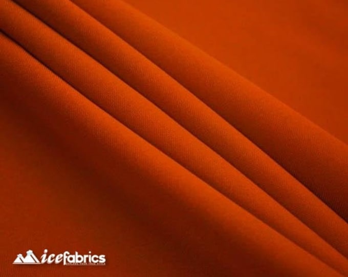 Rust Solid Poly Poplin Fabric By The Yard - ''60 Width - Polyester Poplin - Wholesale Price- Used for Decorations, Parties, Weddings