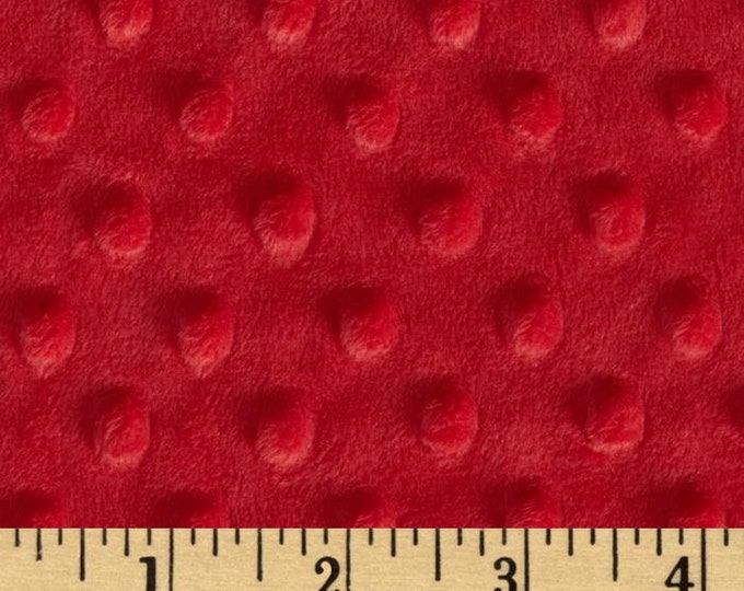 4 Way Stretch High Quality 60 Wide Minky Dimple Dot Fabric Sold By The Yard// (Red Wine Color) 1 Yard Soft Minky Fabric For Blanket