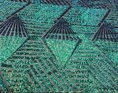 Green Blue Shiny sequins 4 way stretch on A MESH lace Sold By the yard for decorations fashion wedding prom dresses, tablecloths night gowns