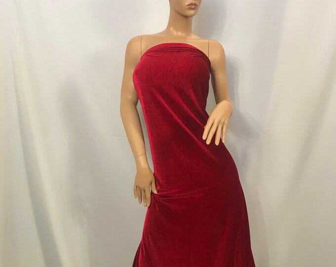Stretch Velvet Fabric Red Fabric Velvet Fabric By The Yard Sewing Fabric