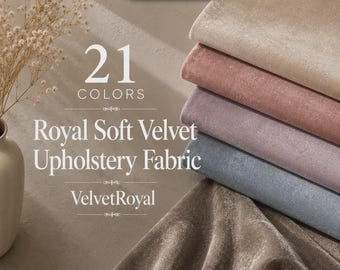 Royal Soft Velvet Upholstery Fabric by the Yard – Heavy Weight Fabric for Sofa, Couch, Chair, Drapery, Curtains | VelvetRoyal