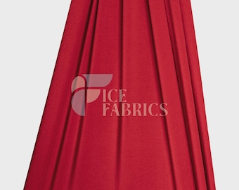 Red Yoga Flex Nylon Spandex Fabric By The Yard | 4 Way Stretch Fabric | Swimsuit Fabric | Dress, Tablecloth