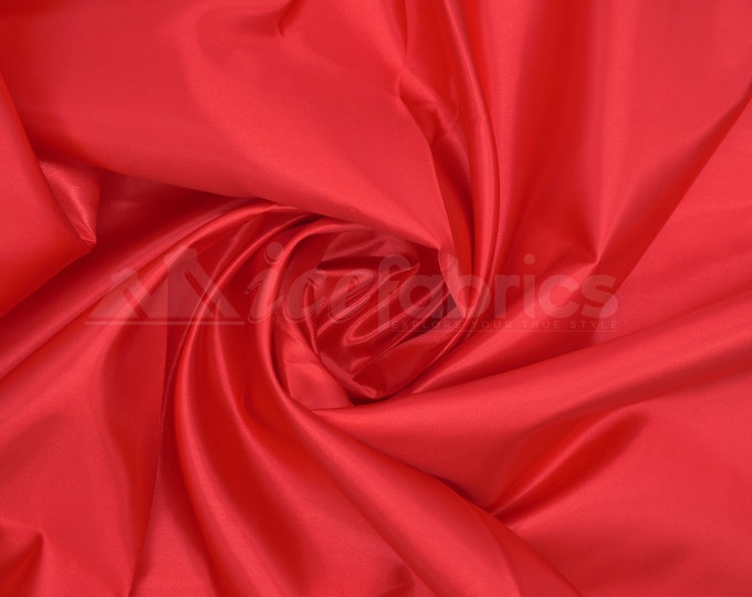 Red Silky Bridal Satin Fabric By The Yard _ Charmeuse Thick Heavy Satin Fabric_ 60" wide_ Wholesale Price