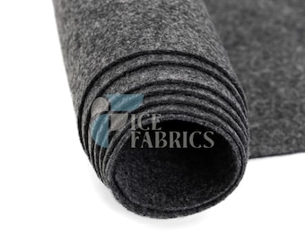 Charcoal Acrylic Felt Fabric_ "72 Wide _ Thick Quality Felt Fabric By The Yard _ Felt By The BOLT _ Wholesale Price