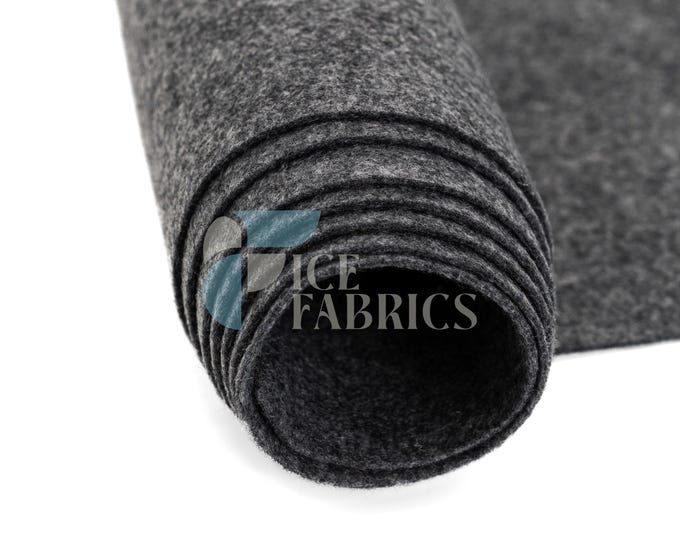 Charcoal Acrylic Felt Fabric_ "72 Wide _ Thick Quality Felt Fabric By The Yard _ Felt By The BOLT _ Wholesale Price