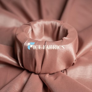 Mauve Stretch Taffeta Fabric By The Yard Nylon Spandex Taffeta Fabric for Dress, Clothing, costume, Bridal Wear (60” Wide)