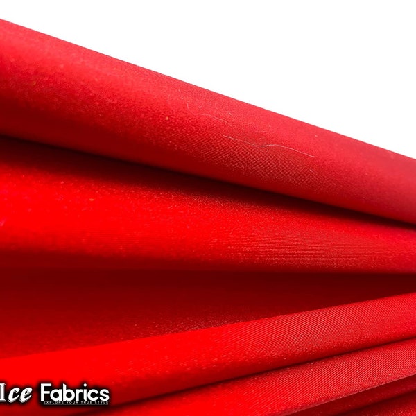 Red Shiny Nylon Spandex Fabric By The Yard | 4 Way Stretch Fabric | Swimsuit Fabric | Dress, Tablecloth