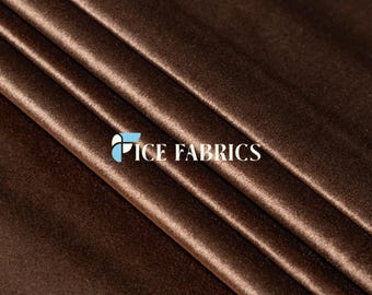 Tela de tapicería de terciopelo suave Royal marrón cortada a medida – Tela de gran gramaje para sofá, sillón, silla, cortinas y visillos / VelvetRoyal