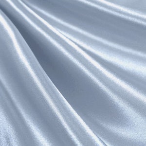 Light blue _ Medium High Quality Satin Fabric Sold By The Yard/ 60&#39;&#39; Wide Inches Used For Dresses, Decorations, Fashion Show/Wholesale Price