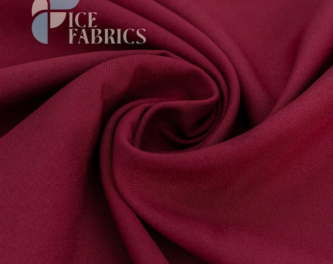 Burgundy Solid Poly Poplin Fabric by the Yard for Clothing, Crafts and Decorations | Poplina Luxe