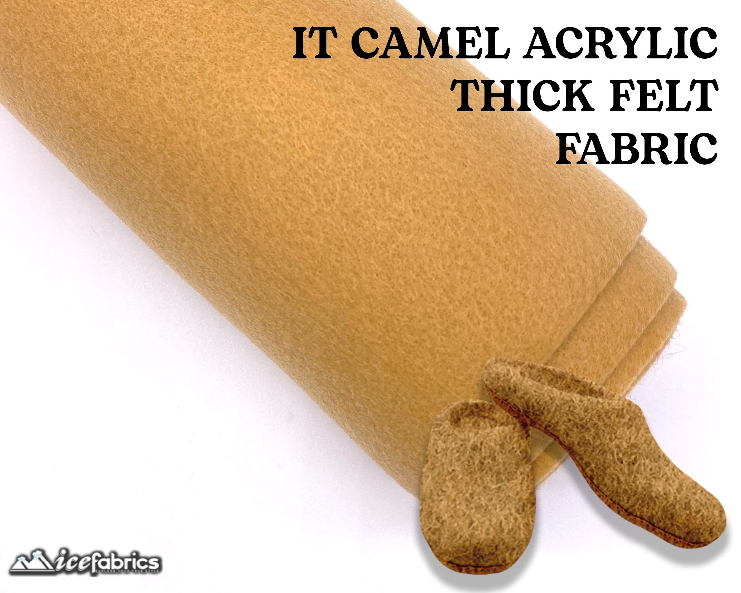 Lt Camel Acrylic Felt Fabric by the Yard Crafts Fabric 72 Inches Wide Thick  Acrylic Felt Fabric 