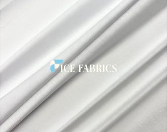 White 100% Cotton Broadcloth Fabric by the Yard – Soft Lightweight Cotton Fabric for Quilting, Dressmaking, Crafts, and Sewing