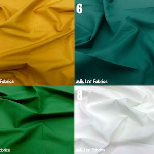 Cotton Polyester Broadcloth Fabric | Gold | Hunter Green | Kelly Green | Ivory