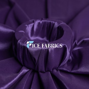 Purple Stretch Taffeta Fabric By The Yard Nylon Spandex Taffeta Fabric for Dress, Clothing, costume, Bridal Wear (60” Wide)