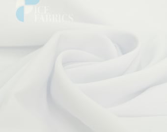 White Solid Poly Poplin Fabric by the Yard for Clothing, Crafts and Decorations | Poplina Luxe