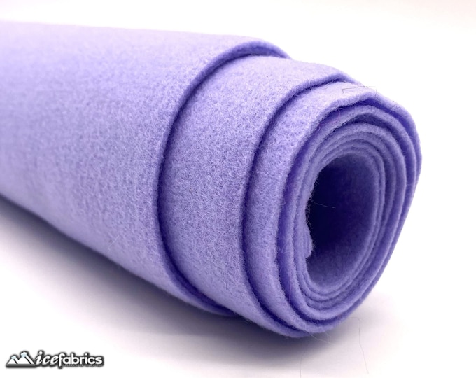 Lilac Acrylic Felt Fabric By The Yard | Crafts Fabric | 72” Inches Wide | Thick Acrylic Felt Fabric