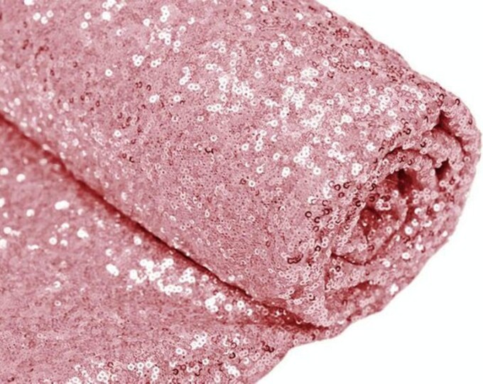 Fabulous Pink Spangle/Glitz Sequins 55" Sold by Yard decorations wedding prom runners dresses