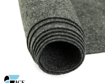Charcoal Acryl Filz Stoff Meterware | Bastelstoff | 72 "Zoll breit | Dicker Acrylfilzstoff