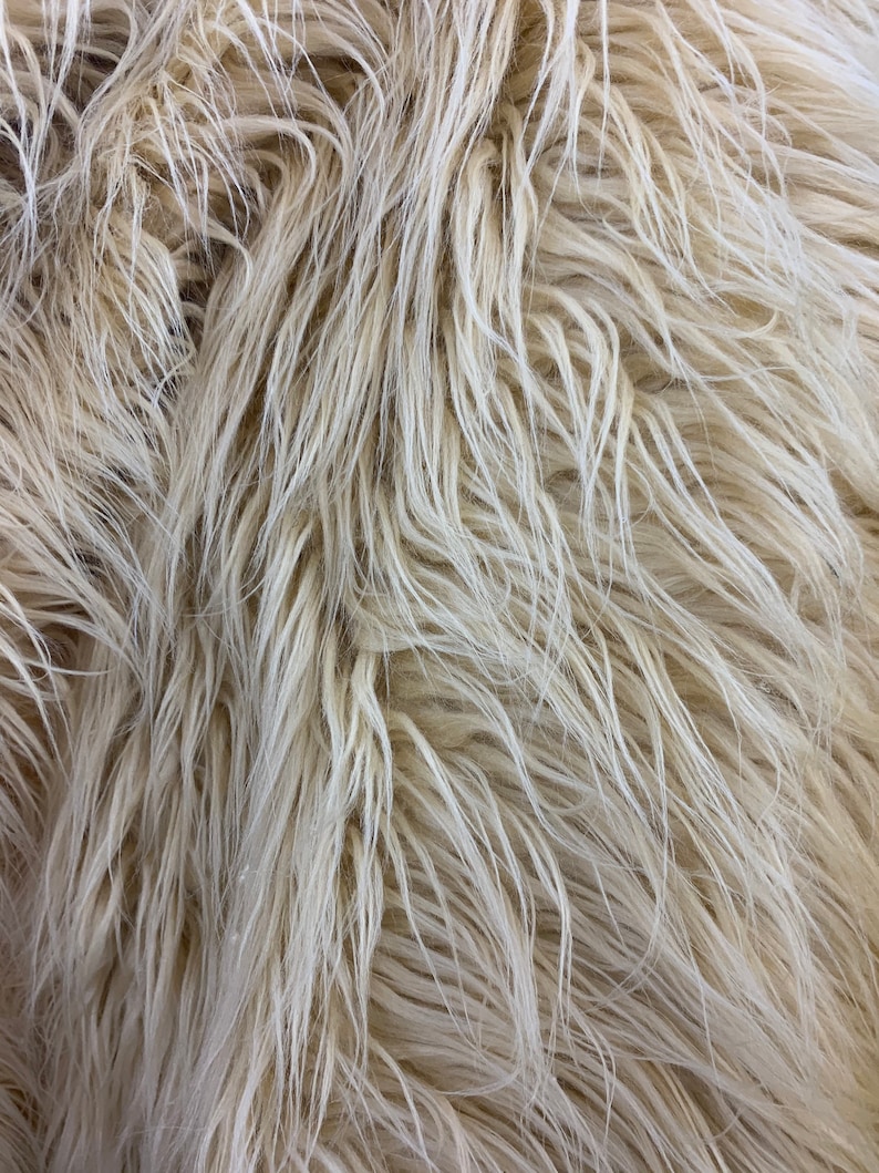 Champagne Canadian Faux Fur Fabric by the Yard Mongolian - Etsy