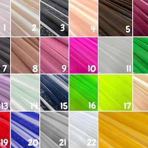 4 way stretch Power Mesh Fabric By The Yard | Nylon Spandex Fabric | (60” Wide) Sheer Net Fabric | Sewing Activewear