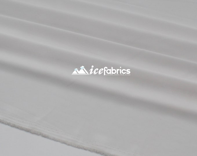 Off White_ Silky Stretch Chiffon Fabric- By The Yard- %10 Spandex Chiffon Sheer- Used for Decorations, Dresses, Face Masks, and much more.