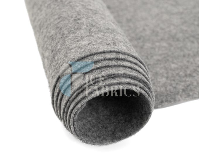 Heather Grey Acrylic Felt Fabric_ "72 Wide _ Thick Quality Felt Fabric By The Yard _ Felt By The BOLT _ Wholesale Price