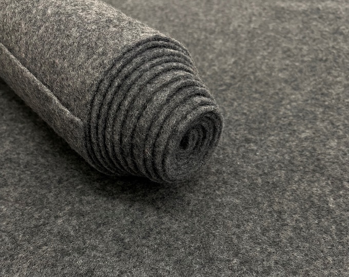 Charcoal Acrylic Felt Fabric_ "72 Wide _ Thick Quality Felt Fabric By The Yard _ Felt By The BOLT _ Wholesale Price