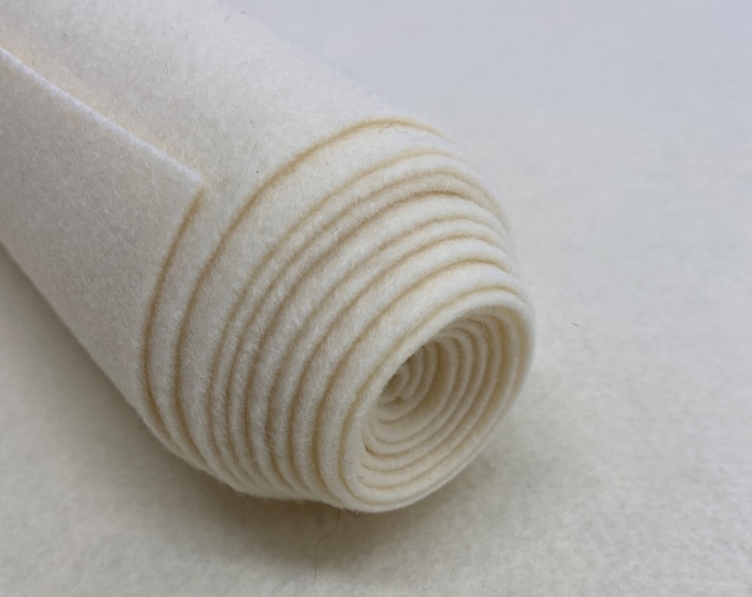 Ivory Acrylic Felt Fabric_ "72 Wide _ Thick Quality Felt Fabric By The Yard _ Felt By The BOLT _ Wholesale Price