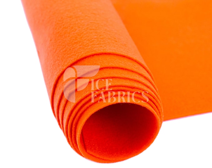 Orange Acrylic Felt Fabric_ "72 Wide _ Thick Quality Felt Fabric By The Yard _ Felt By The BOLT _ Wholesale Price
